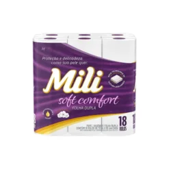 PAPEL HIGIÉNICO DOBLE HOJA MILI 18 ROLLOS x 30mt