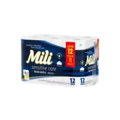 PAPEL HIGIÉNICO DOBLE HOJA MILI 12 ROLLOS x 30mt