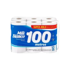 PAPEL HIGIÉNICO MILI 12 ROLLOS x 100mt