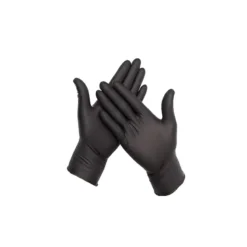 GUANTES DE NITRILO NEGROS CAJA 100unid - M