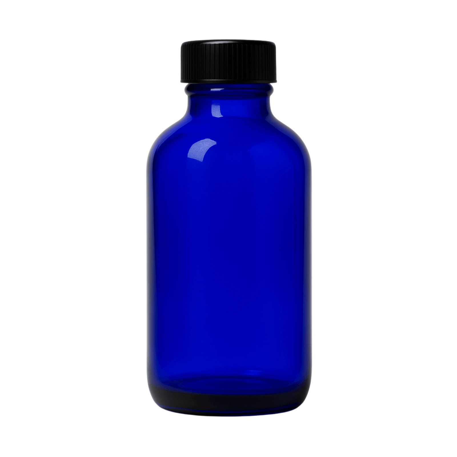 botella azul vidrio